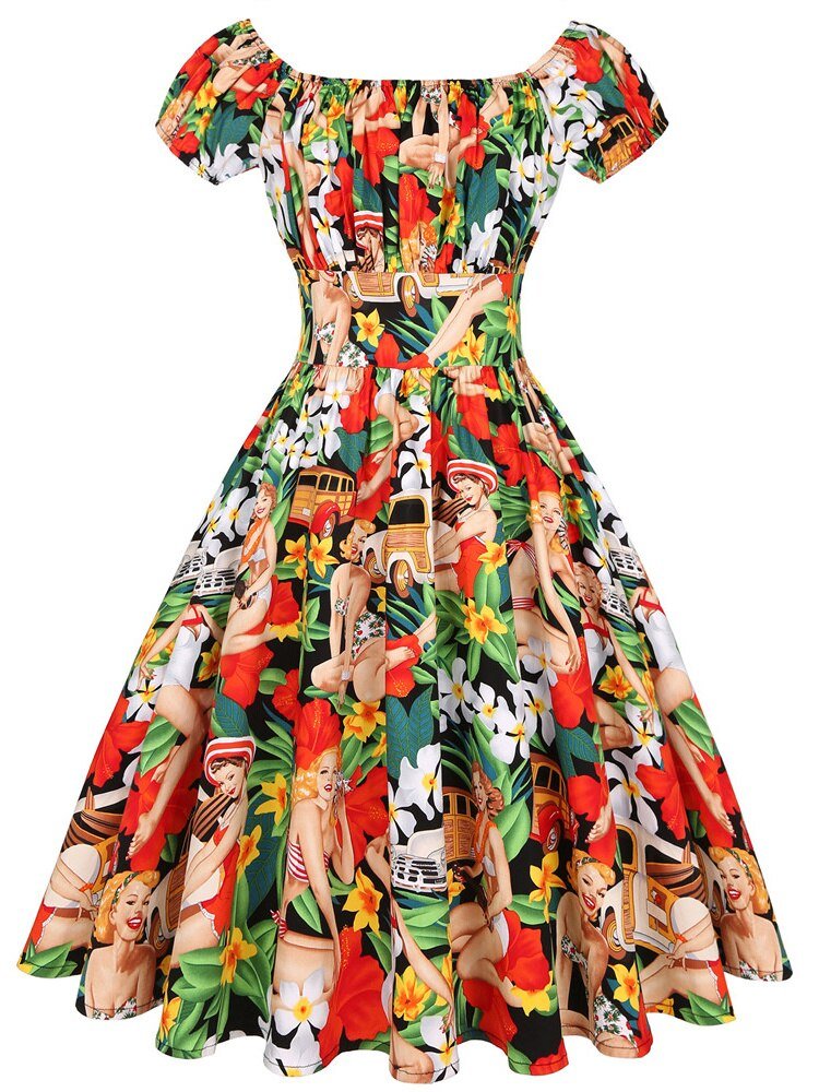 Women's Rockabilly Swing Dress, Party Dresses - 50s / 60s