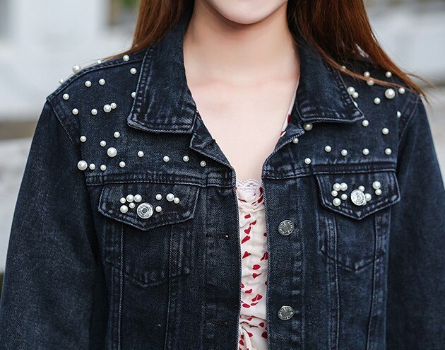 Women's Pearl Casual Denim Jacket