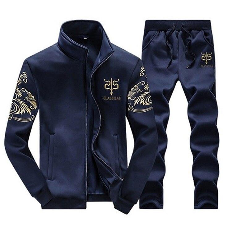 Men's Zipper Sweatshirt Set