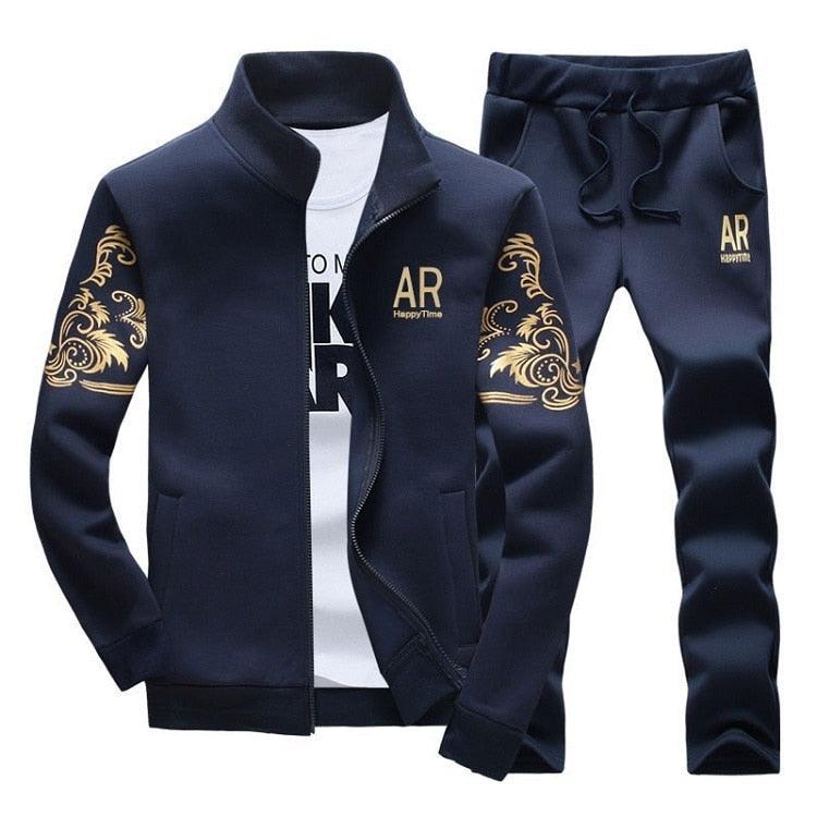 Men's Zipper Sweatshirt Set