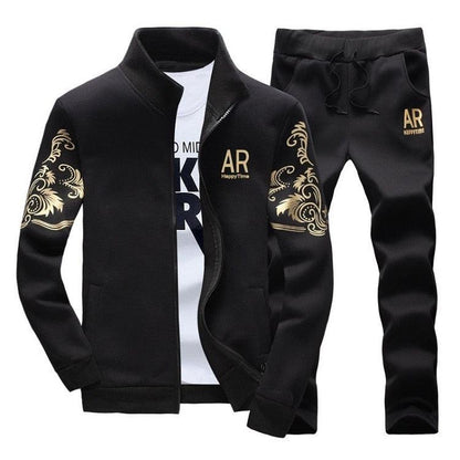 Men's Zipper Sweatshirt Set