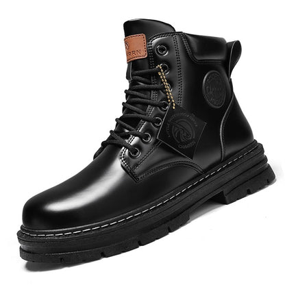 High Boots Men's Leather Shoes