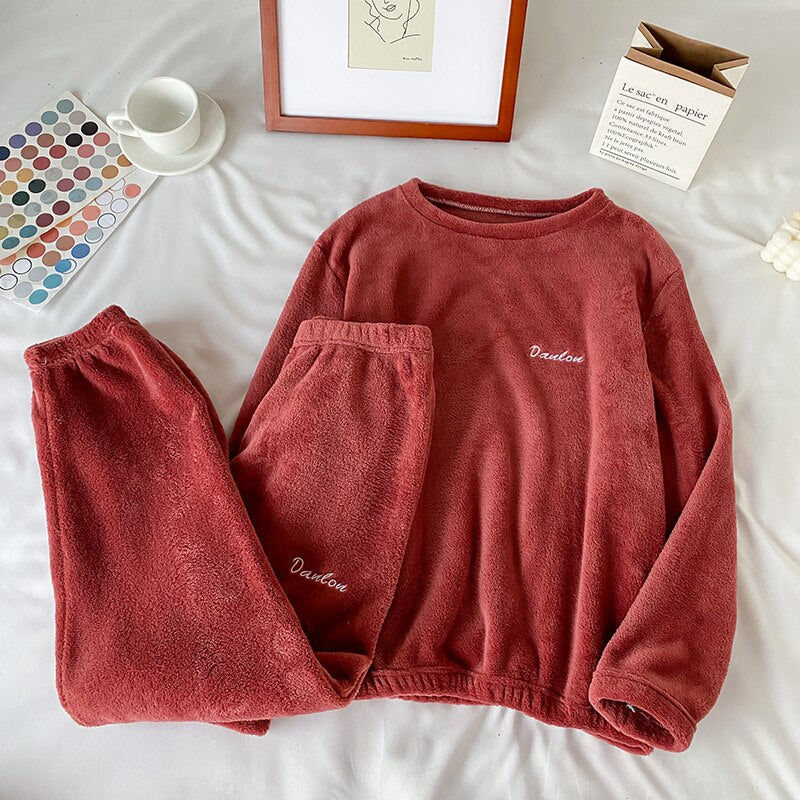 Winter Soft Velvet Pajama Set