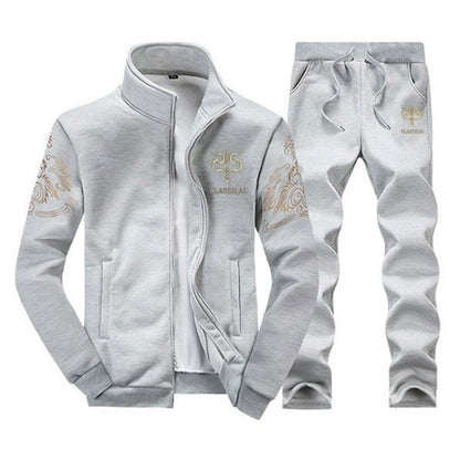 Men's Zipper Sweatshirt Set