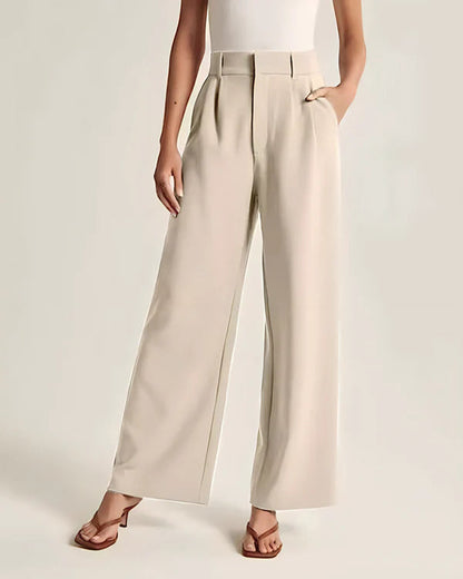 Light and wide tailored trousers