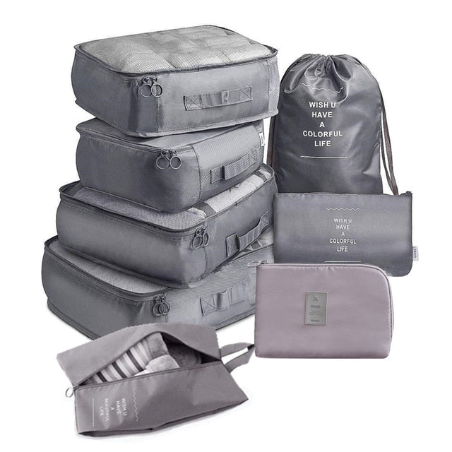 8pcs/set Large Capacity Travel Organizer