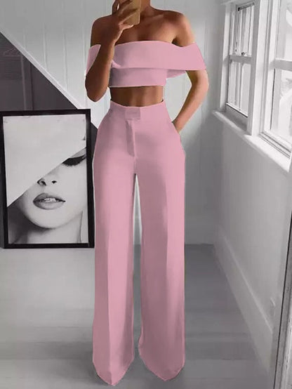 Short Top + Long Pants Set