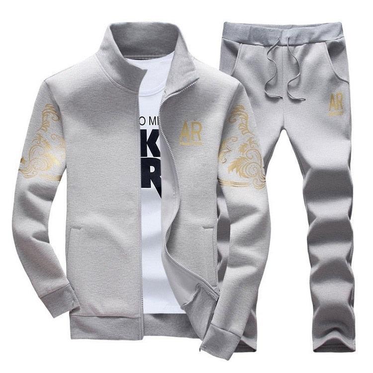 Men's Zipper Sweatshirt Set