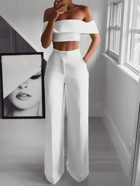 Short Top + Long Pants Set