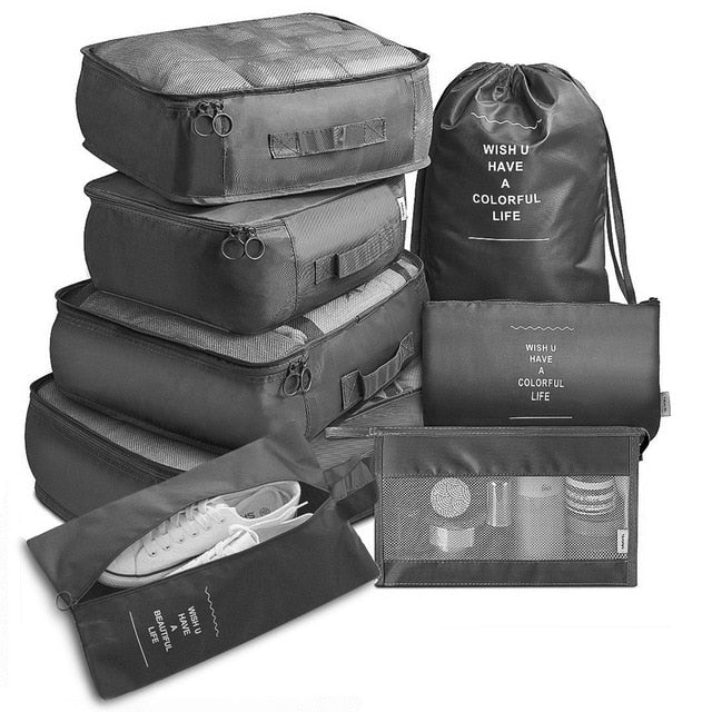 8pcs/set Large Capacity Travel Organizer