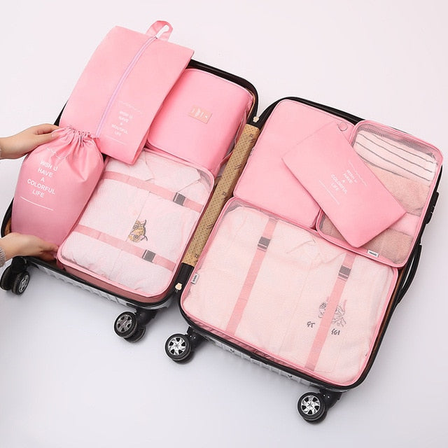 8pcs/set Large Capacity Travel Organizer