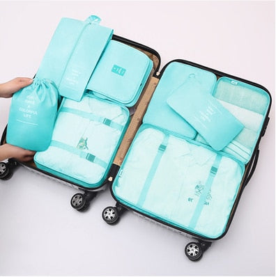 8pcs/set Large Capacity Travel Organizer