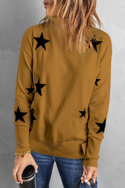 Star print sweater