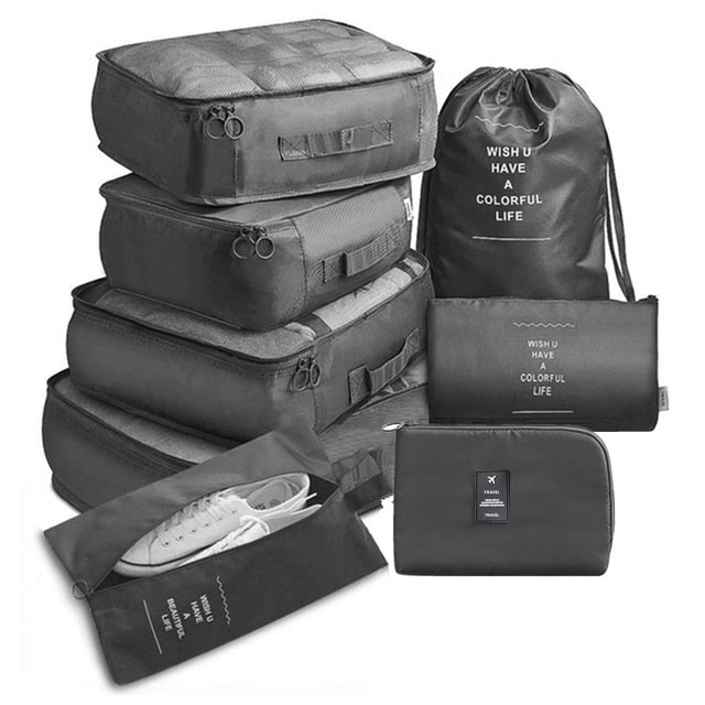 8pcs/set Large Capacity Travel Organizer