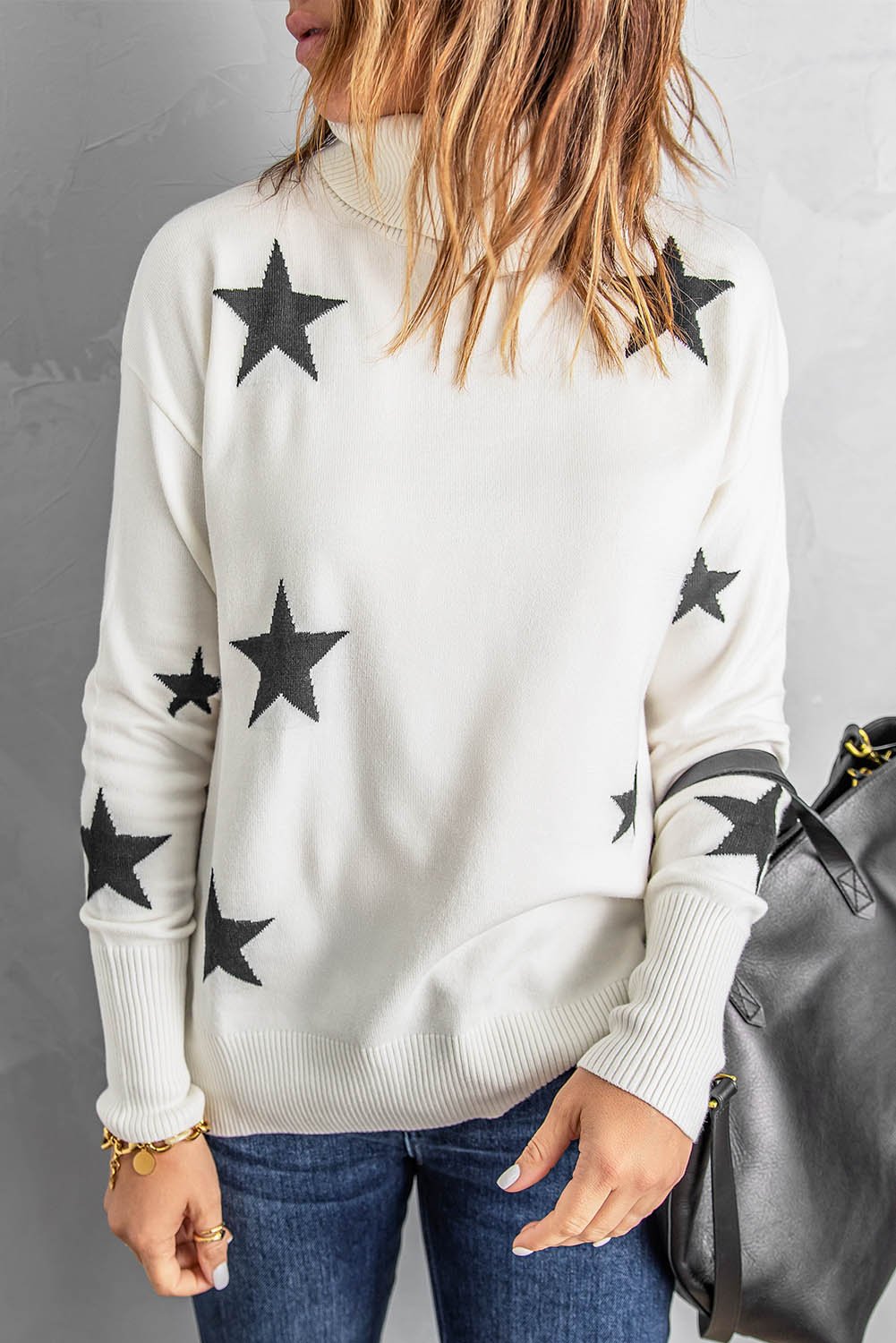 Star print sweater