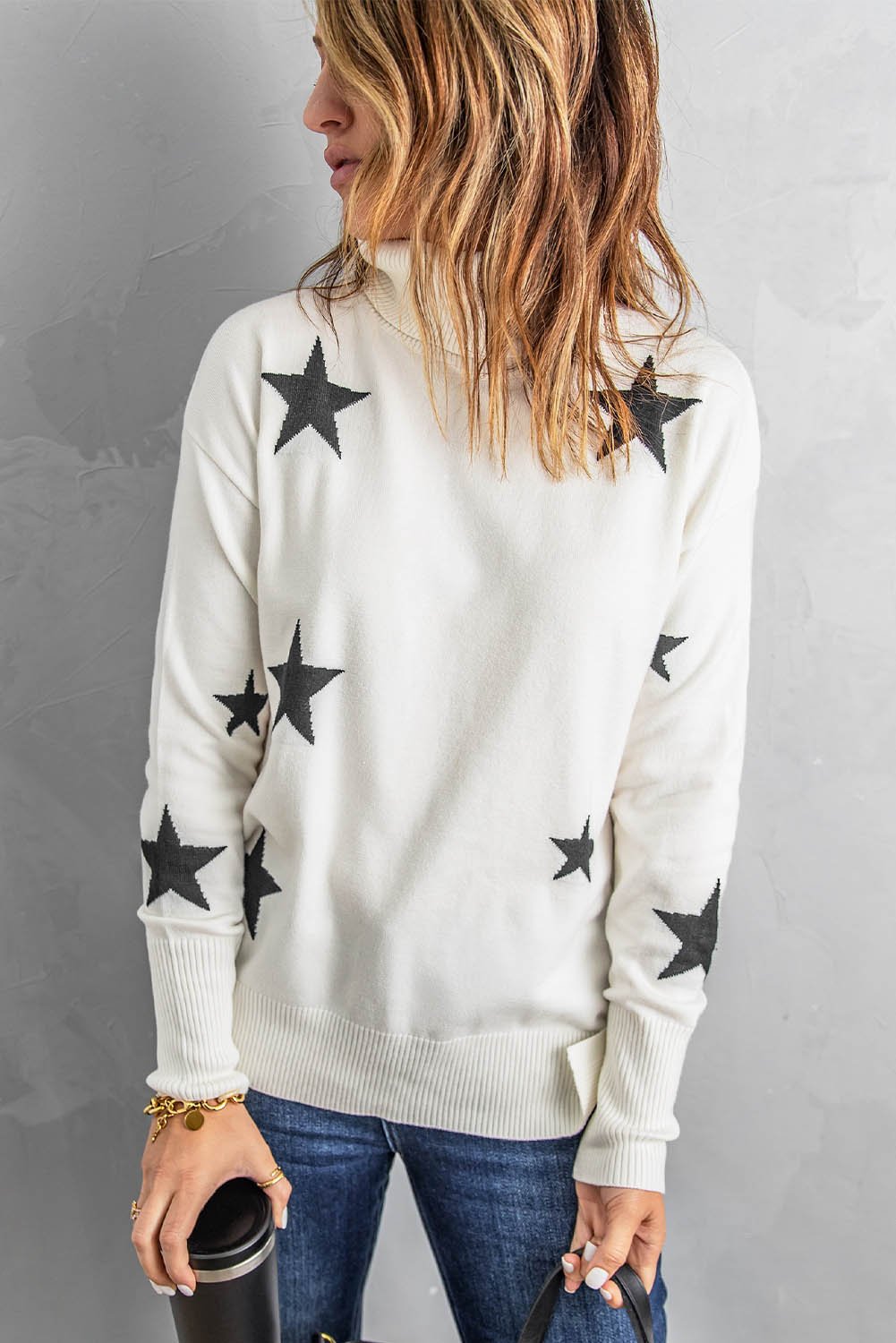 Star print sweater