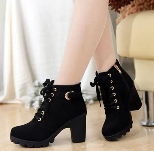 Botas de Mujer Tacón Grueso Otoño Invierno