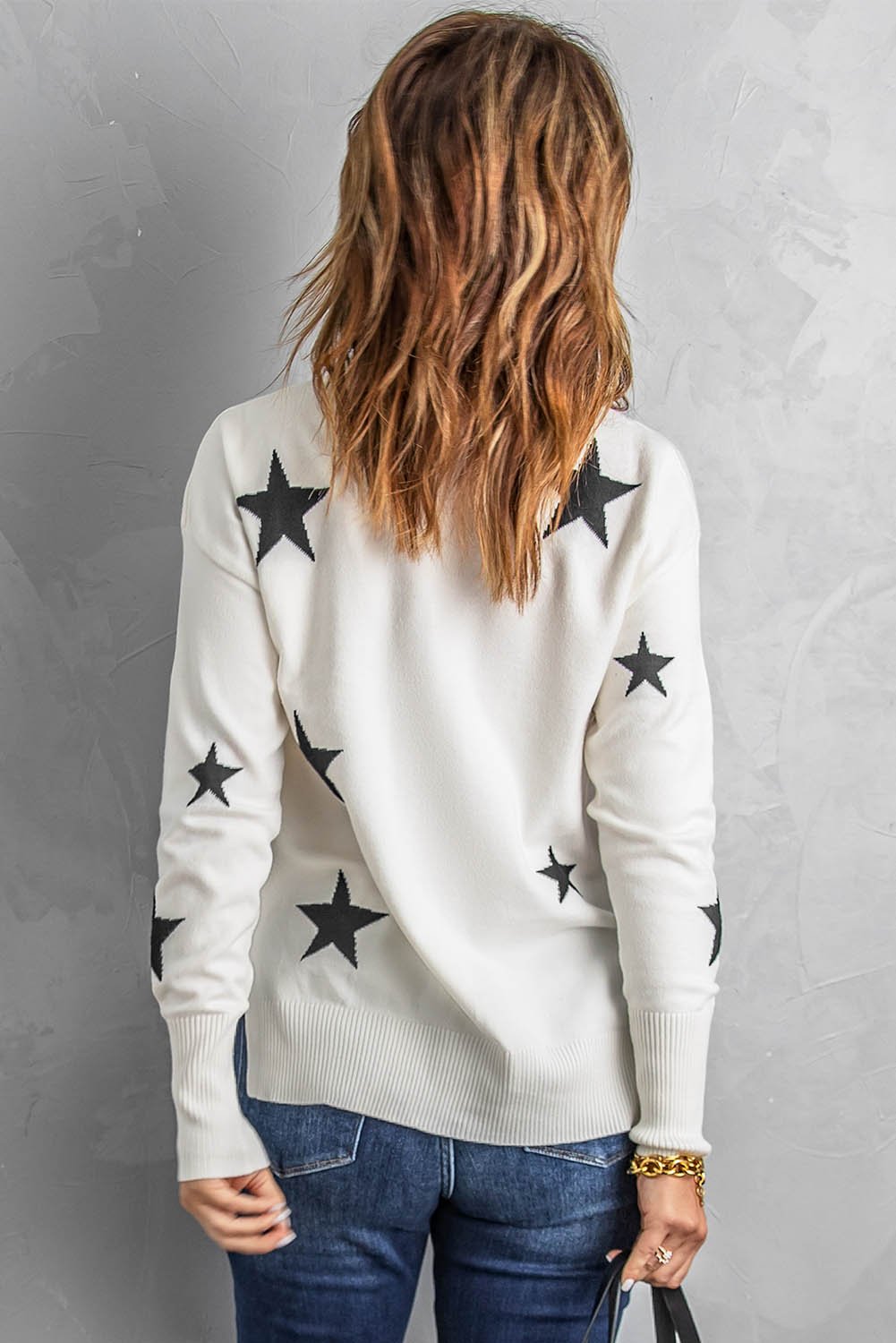 Star print sweater