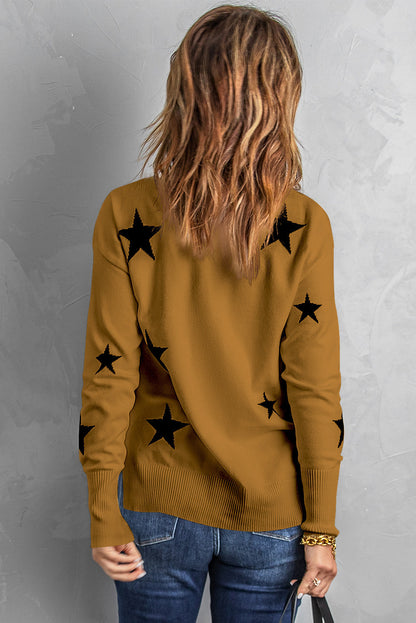 Star print sweater