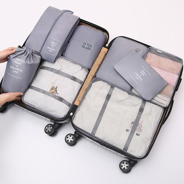 8pcs/set Large Capacity Travel Organizer