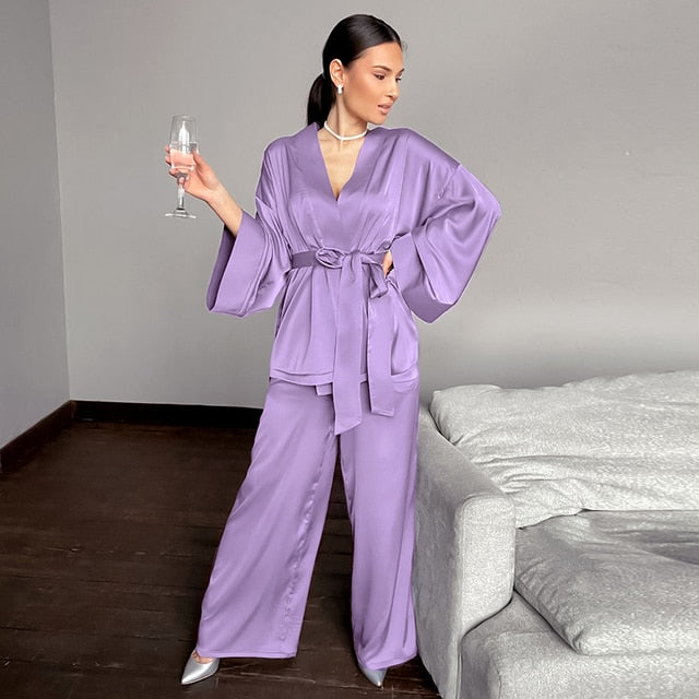 2 Piece Satin Sleepwear Set