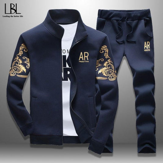 Men's Zipper Sweatshirt Set